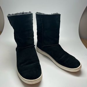 UGG Black Suede Sneaker Boots 7